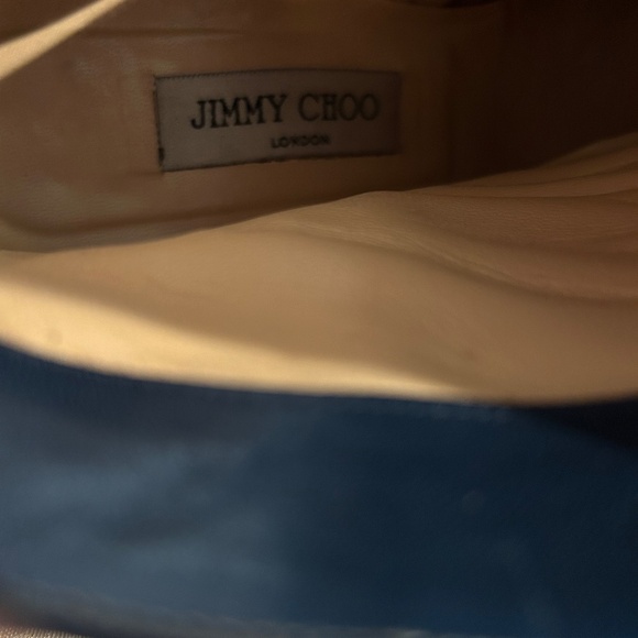 Jimmy Choo Dark Blue Leather Ankle Boots Size 9 - Picture 7 of 7